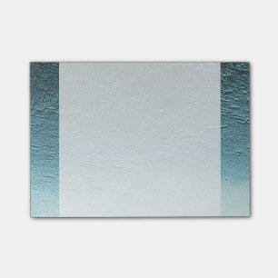 Blue aqua teal gradient aluminium grunge post-it notes
