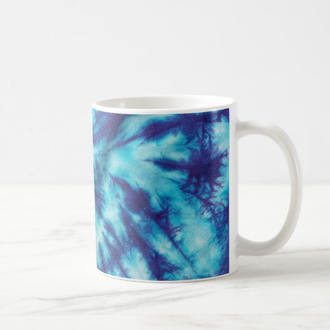 Blue Aqua Tie-Dye Coffee Mug (Right)