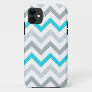 Blue/Aqua Tri Tone Chevron iPhone 5 Case