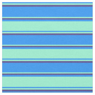 Blue, Aquamarine, and Dark Slate Blue Coloured Fabric