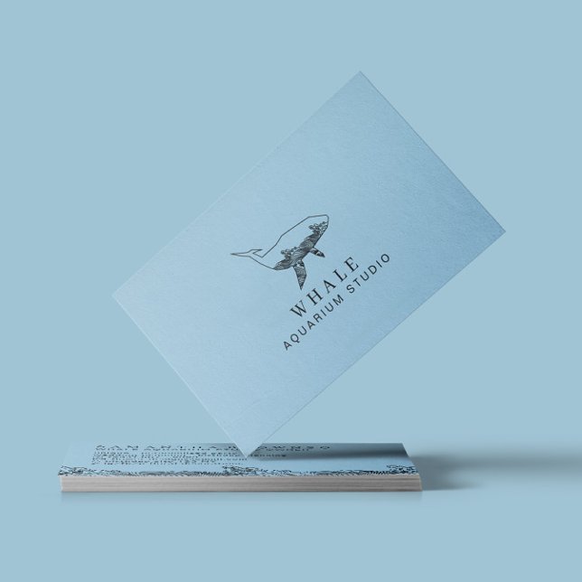 Blue Aquarium Whale Business Card (Creator Uploaded)