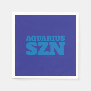 Blue Aquarius SZN Cool Napkin