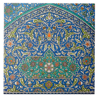 Blue Arabesque Design Tile