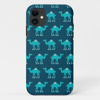 Blue arabic india camel pattern