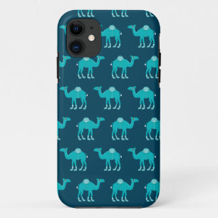 Blue arabic india camel pattern Case-Mate iPhone case