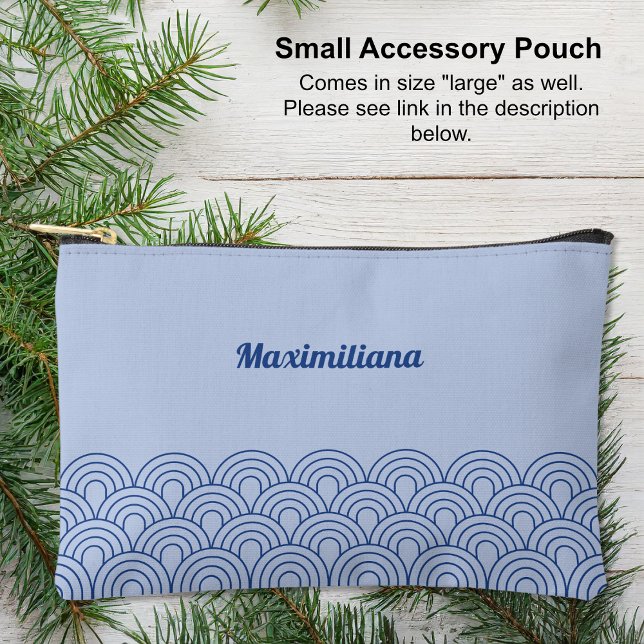 Blue - Arches Glam Small Accessory Pouch (Small Accessory Pouch - Blue - Arches Glam by Leapfroglisics shop)