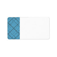 BLUE ARGYLE KNIT Address Labels