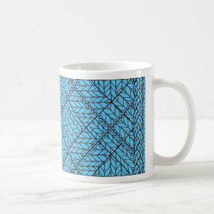BLUE ARGYLE KNIT White Mug