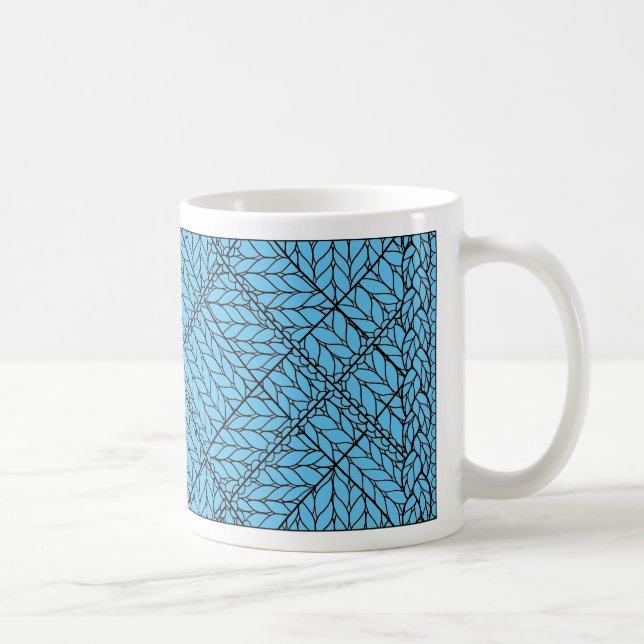 BLUE ARGYLE KNIT White Mug  (Right)