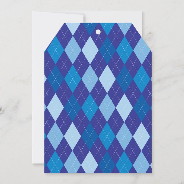 Blue argyle pattern (Front)