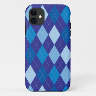 Blue argyle pattern Case-Mate iPhone case