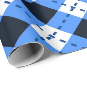 Blue Argyle Wrapping Paper