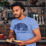 Blue Armadillo Personalised Graphic Tri-Blend Shirt<br><div class="desc">This graphic tee features an illustration of an armadillo in blue and is ready to be customised with your own text. Add a funny slogan,  personalise this with the name of your favourite fan of armadillos or create your own souvenir t-shirt. The choice is yours.</div>