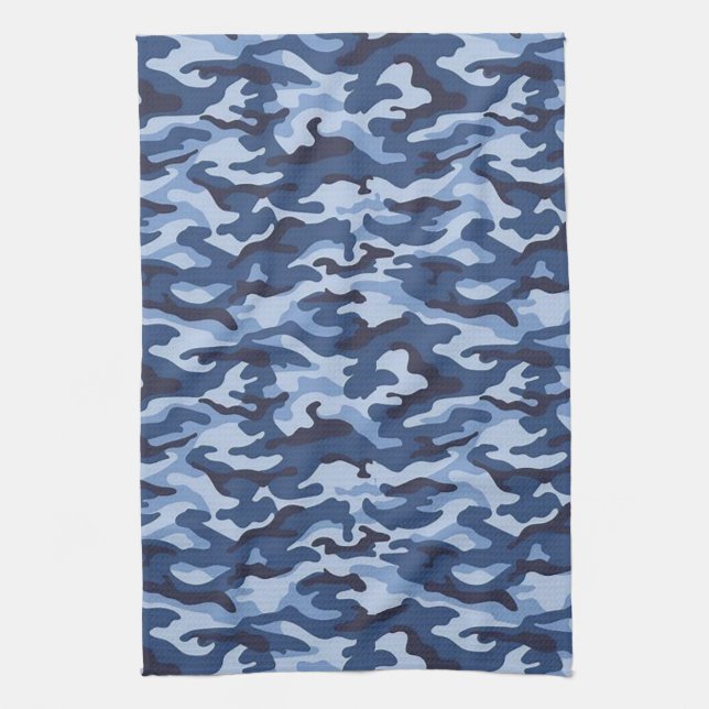 Blue Army Kitchen Hand Towel (Vertical)