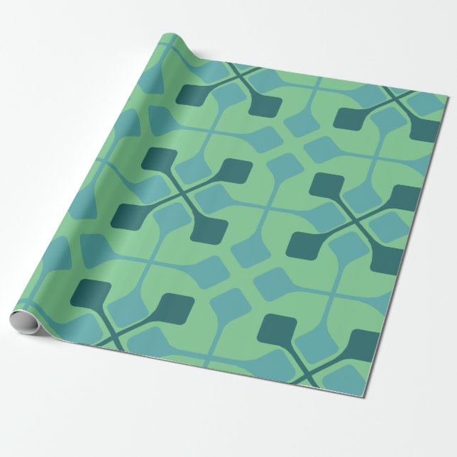 Blue Arrows  Wrapping Paper (Unrolled)