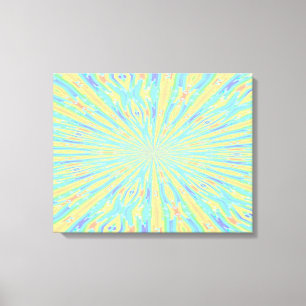 Blue Art Abstract Wrapped Art Canvas Print