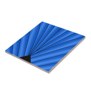 Blue Art Deco Design Tile