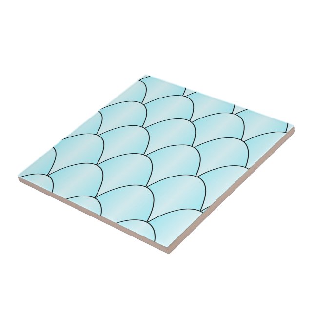 Blue Art Deco Design Tile (Side)