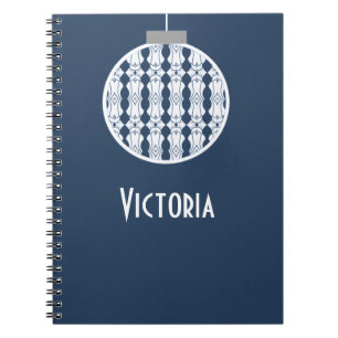 Blue Art Deco Ornament Notebook