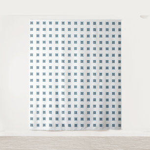 Blue Art Deco Pattern Tapestry
