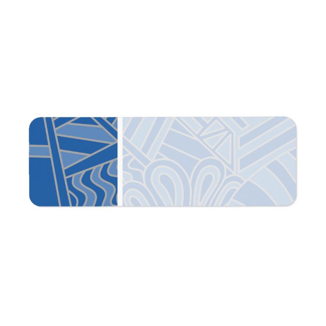 Blue Art Deco Style Design. (Front)