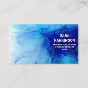 blue art ink motion beautiful business card