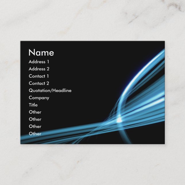 Blue Art Lines Business Card (Front)