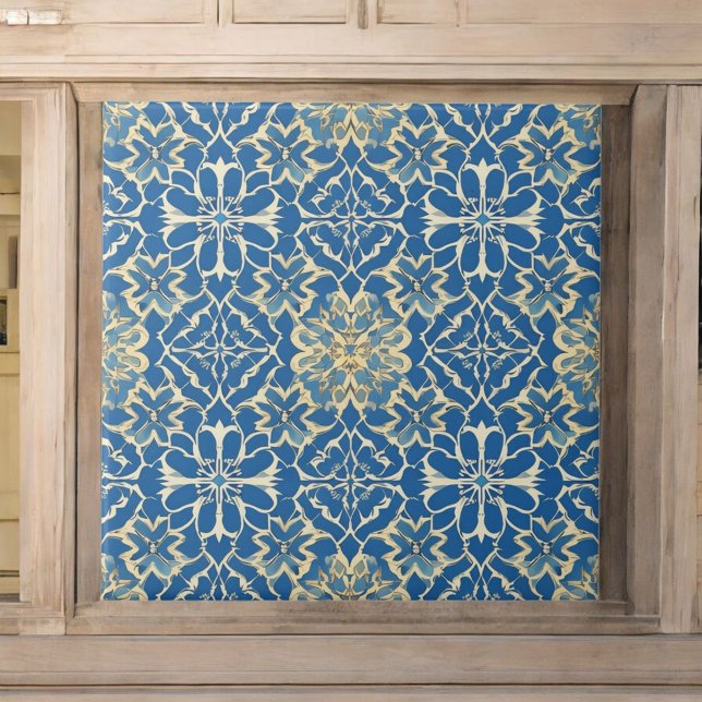 Blue Art Nouveau Tile (Creator Uploaded)