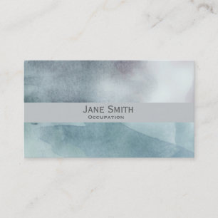 Blue art watercolour modern stylish business card