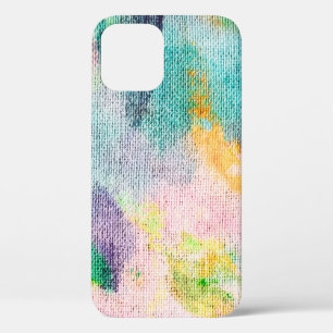 Blue Artistic. White Contemporary Presentation. Ti iPhone 12 Case