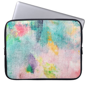 Blue Artistic. White Contemporary Presentation. Ti Laptop Sleeve