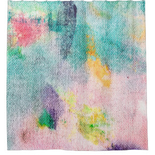 Blue Artistic. White Contemporary Presentation. Ti Shower Curtain