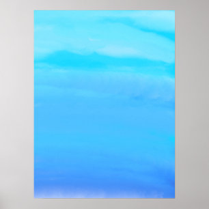 Blue as the Sky Abstract Art Poster