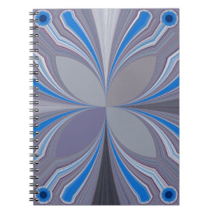 Blue Ash Grey Polka Dot Texture Art Print Spiral Notebook