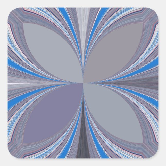 Blue Ash Grey Polka Dot Texture Art Print Square Sticker (Front)
