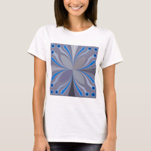 Blue Ash Grey Polka Dot Texture Art Print T-Shirt