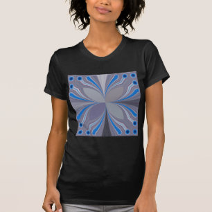 Blue Ash Grey Polka Dot Texture Art Print T-Shirt