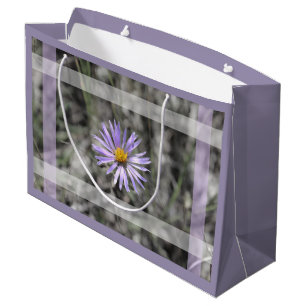 Blue Aster Flower Large Gift Bag