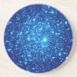 Blue Astral Glitter Coaster
