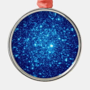 Blue Astral Glitter Metal Tree Decoration