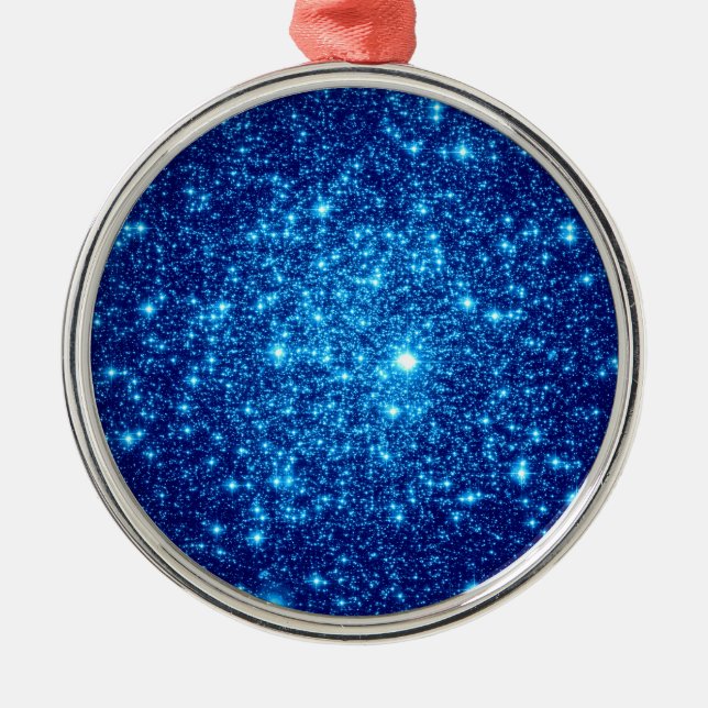 Blue Astral Glitter Metal Tree Decoration (Front)