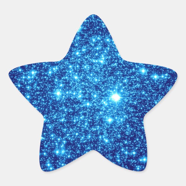 Blue Astral Glitter Star Sticker (Front)