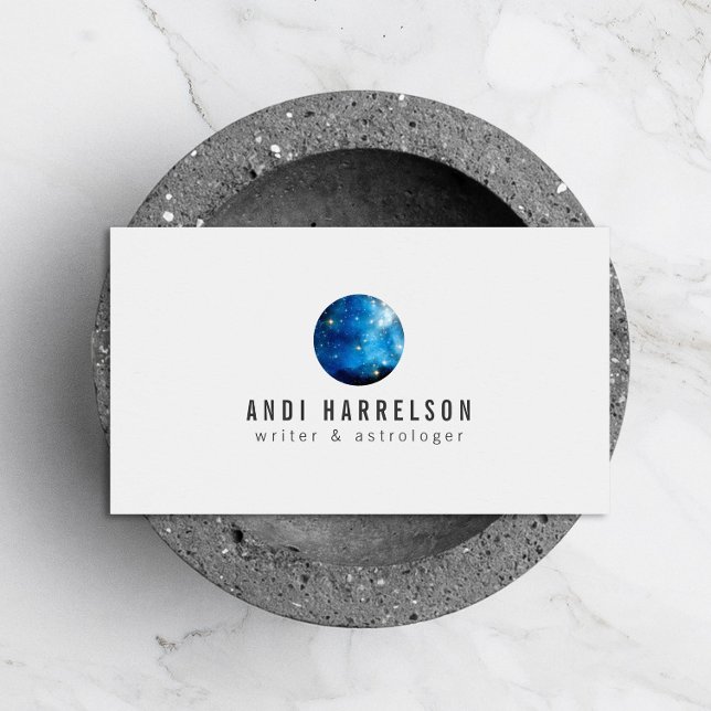 Blue Astrology, Stars, Planet Business Card (Creator Uploaded)