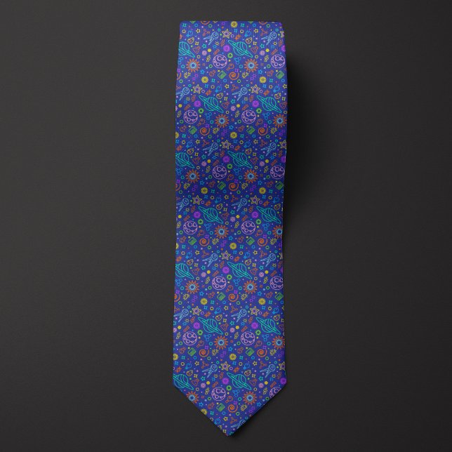 Blue Astronomy Stars and Planets   Tie (Creator Uploaded)