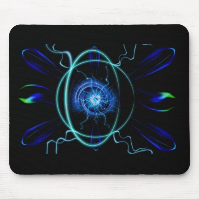 Blue Atom Mouse Pad (Front)