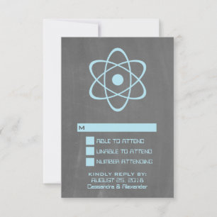 Blue Atomic Chalkboard Response Card
