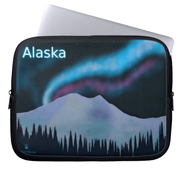 Blue Aurora Laptop Sleeve (Front)