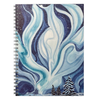 "Blue Aurora" Spiral Notebook