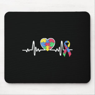 Blue Autism Awareness Month In April We Wear Blue Mouse Pad