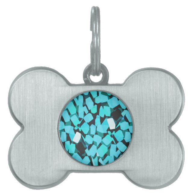 Blue Avalanche bone pet ID tag (Front)